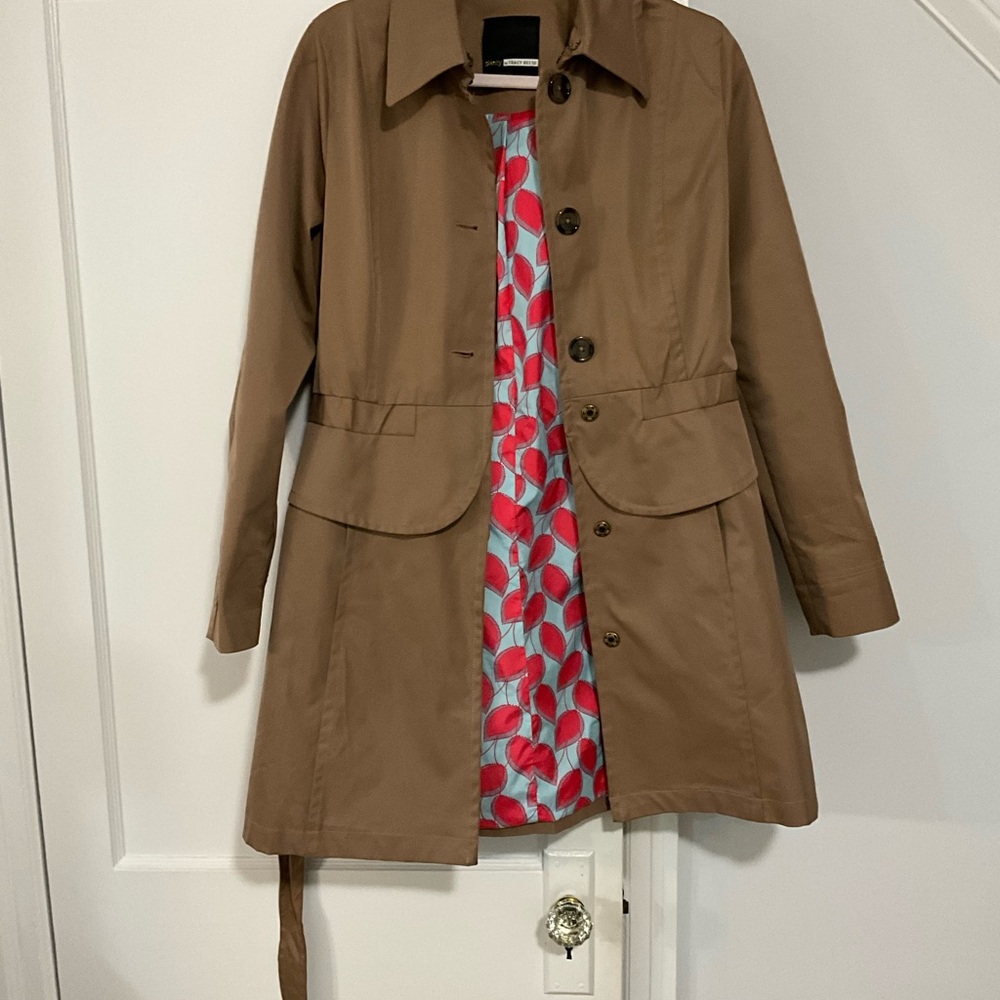 Anthropologie plenty by Tracy Reese Brown Belted Trench Coat - Picture 2 of 7